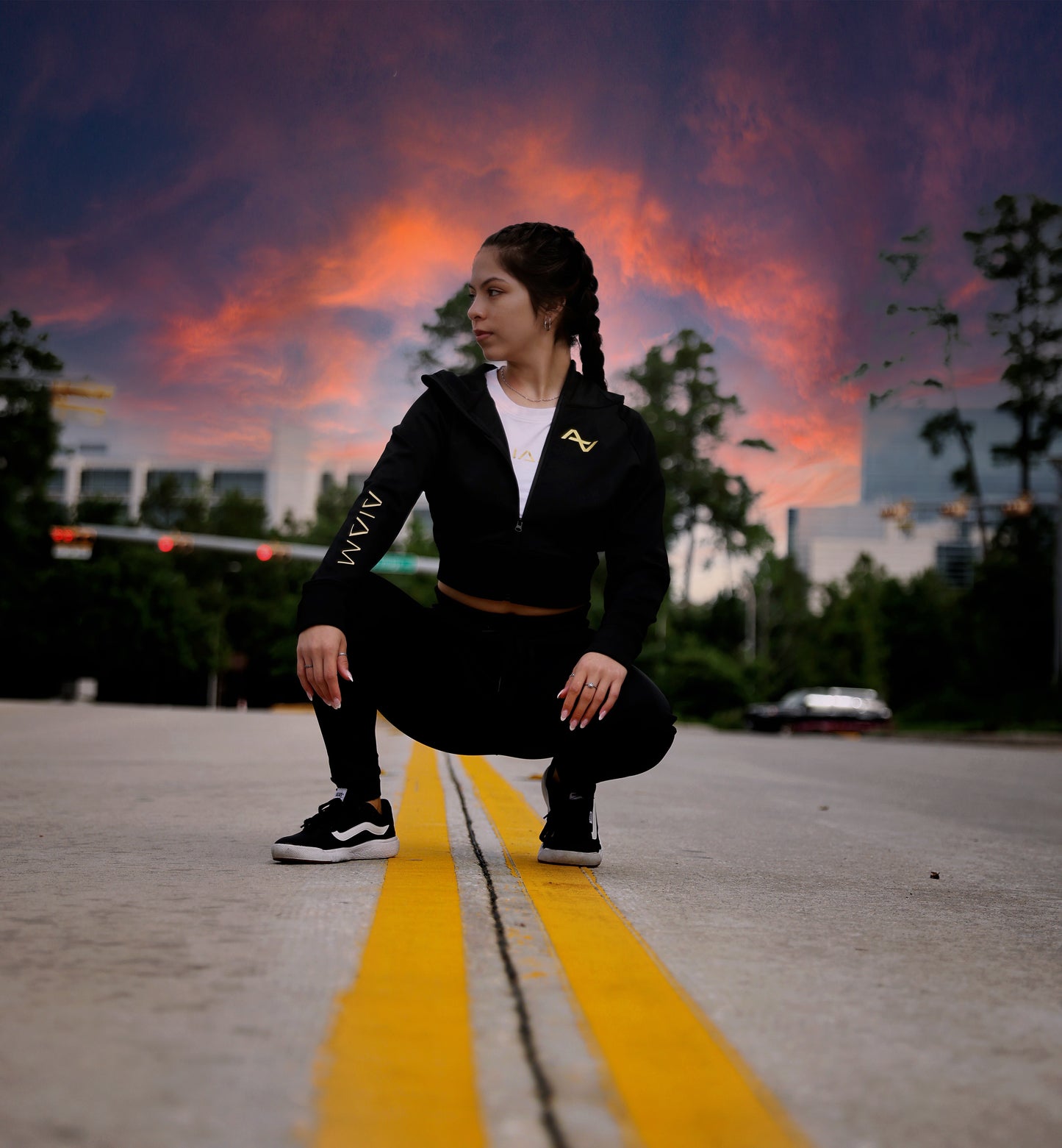 Women Crop Top Hoodie